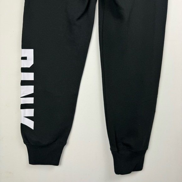 PINK Victoria’s Secret Everyday Lounge Relaxed Joggers Sz Small Black Logo - Picture 15 of 15